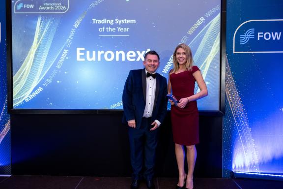 Euronext wins Trading System of the Year 2026 FOW Awards
