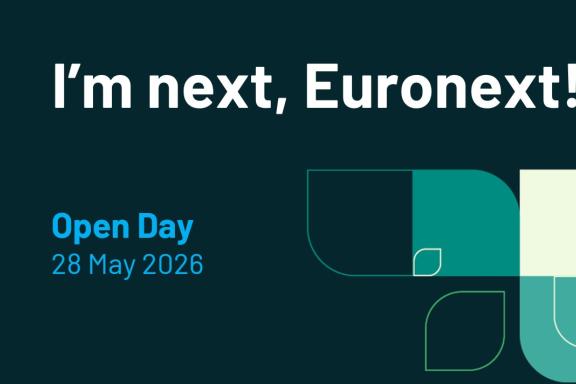 Banner to promote the open day of Euronext in Porto