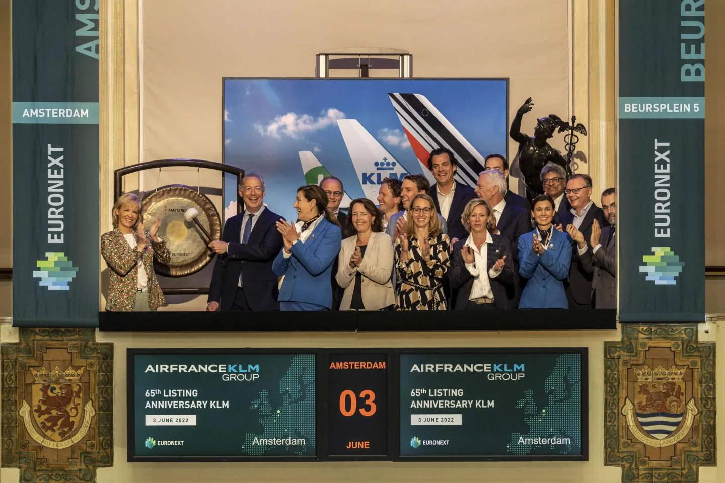 KLM 65th listing anniversary - Euronext Amsterdam