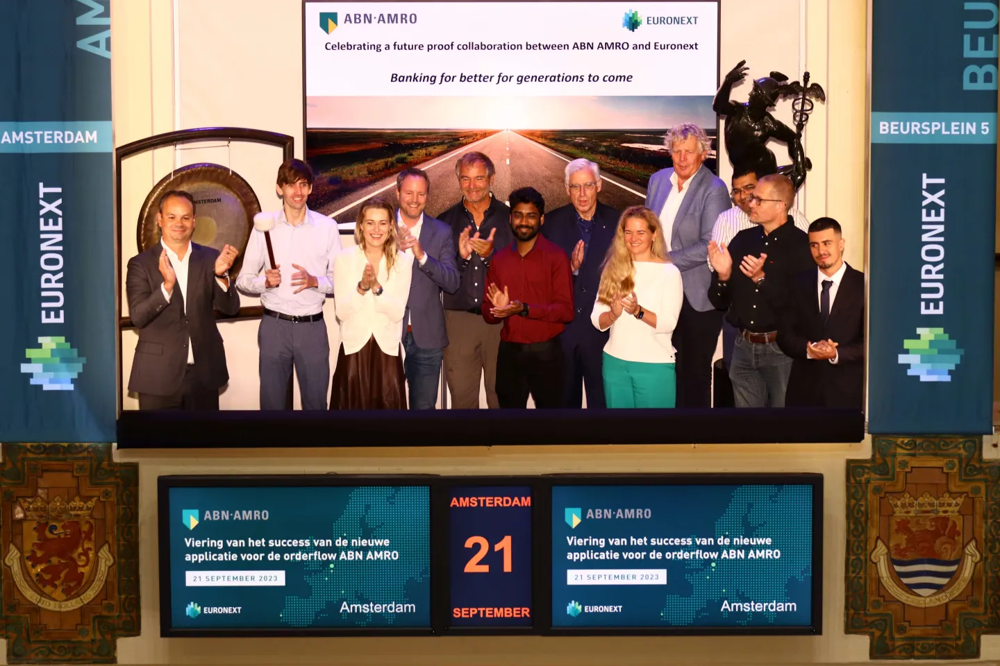 Bell ceremony - new ABN AMRO order flow application
