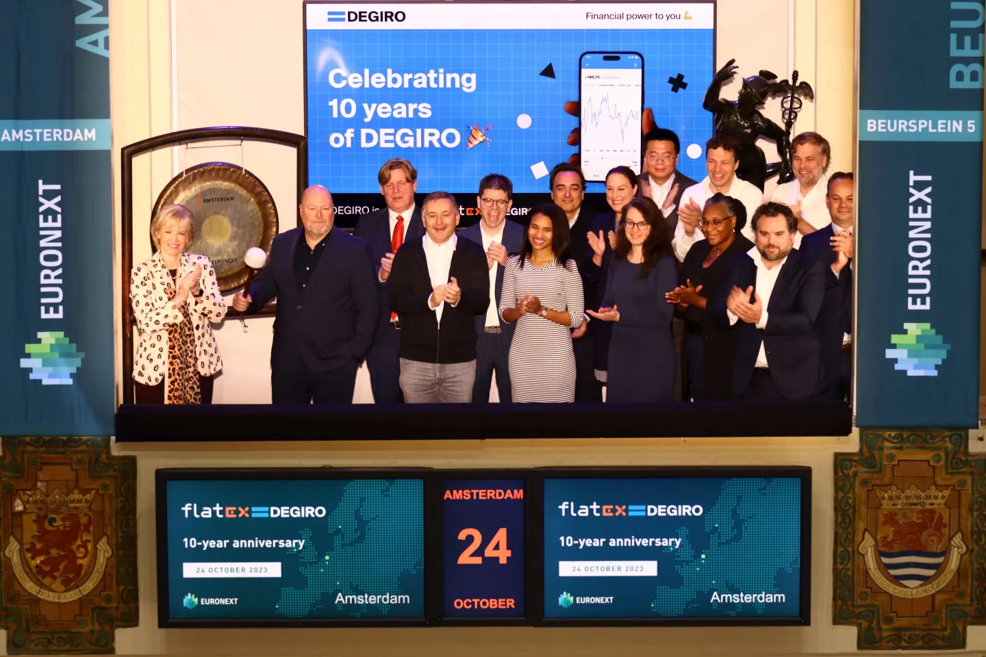 10th anniversary DEGIRO - Euronext Amsterdam