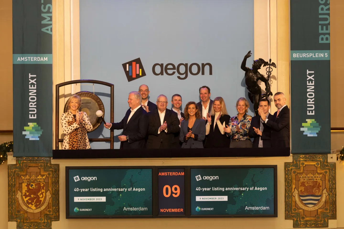 Aegon 40 jaar beursnotering - Euronext Amsterdam