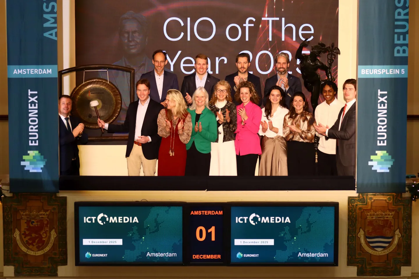 CIO of the Year 2025 sounds de gong at Euronext Amsterdam
