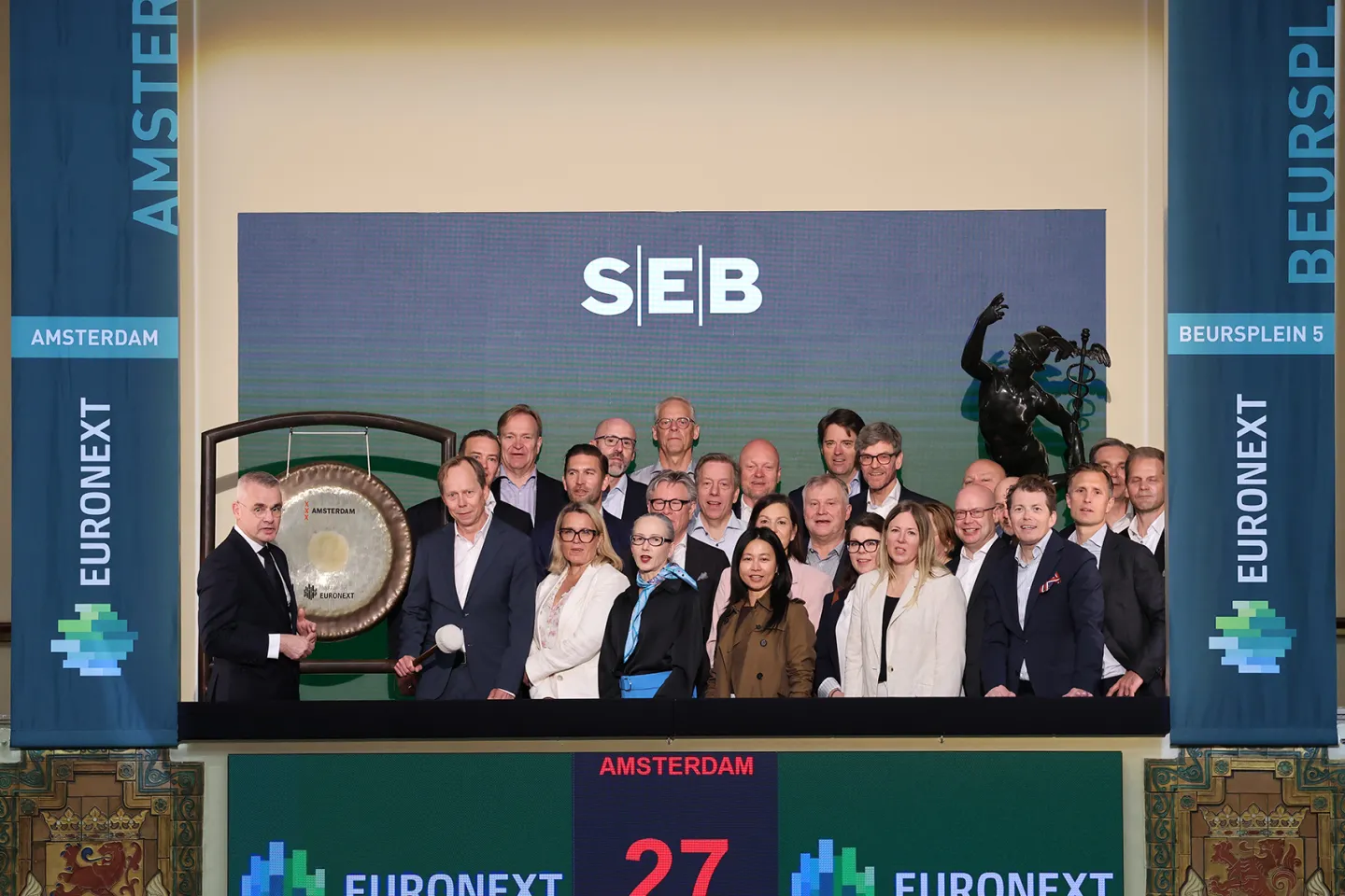 SEB welcomes large Nordic business delegation at Euronext Amsterdam