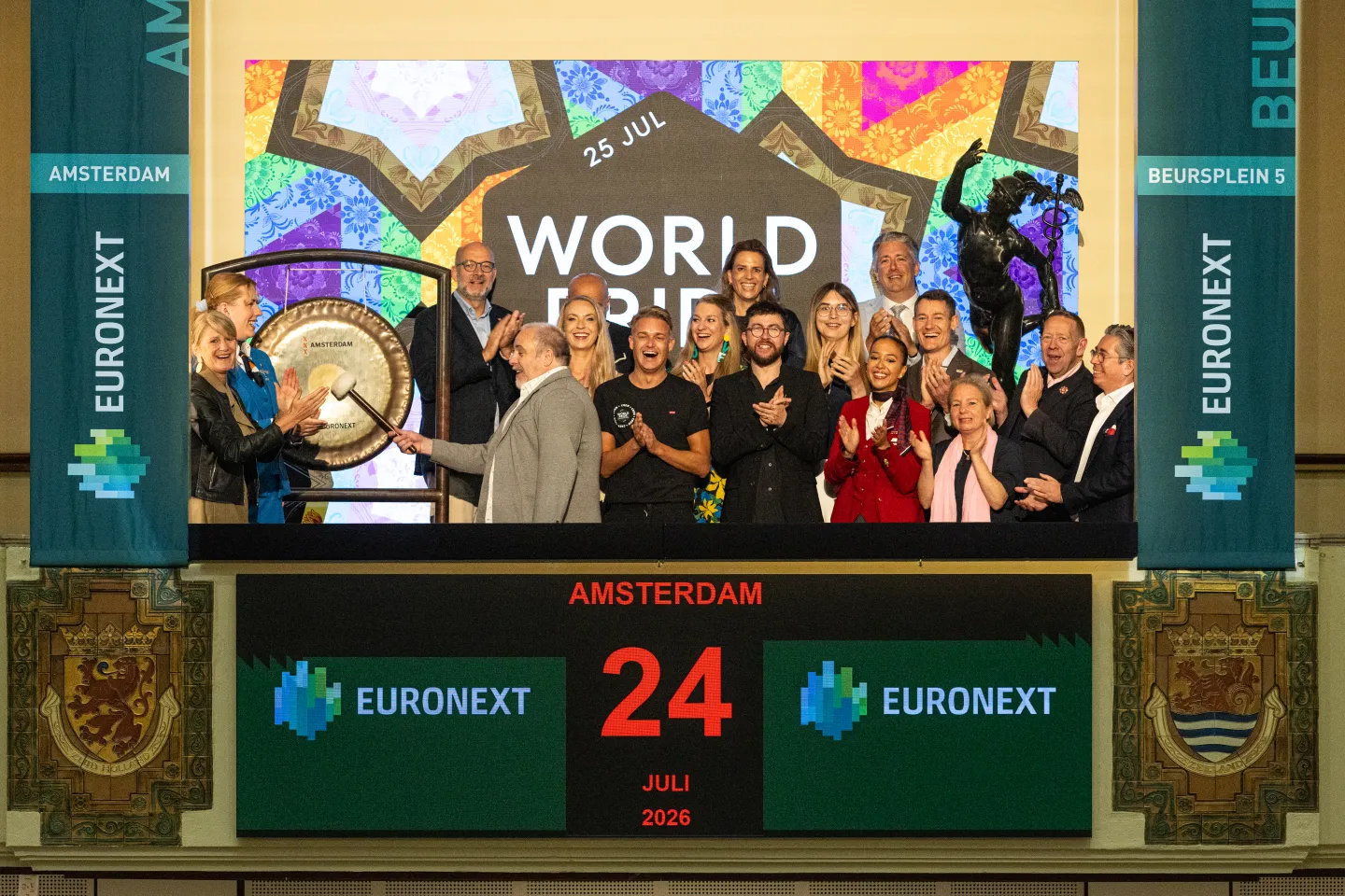 Stichting Pride Amsterdam sounds the Gong to kick off World Pride 2026