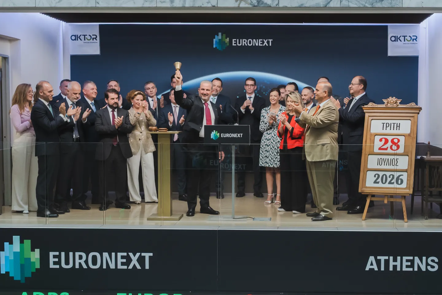 Aktor Group rings bell to celebrate commencement of trading new shares