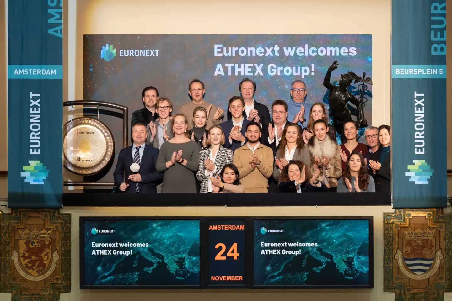 Euronext Amsterdam gong ceremony to welcome ATHEX Group