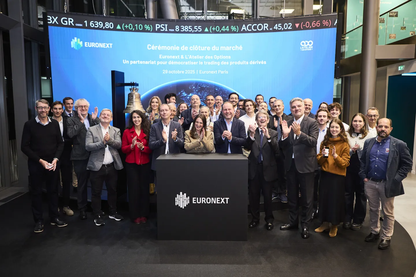 Bell ceremony with L'Atelier des Options (29 October 2025, Paris)