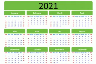 Euronext - 2021 calendar