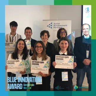 Equipa vencedora do Blue Innovation Award em Portugal