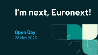 Banner to promote the open day of Euronext in Porto