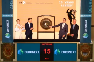 SIF celebrates ten-year listing anniversary at Euronext Amsterdam