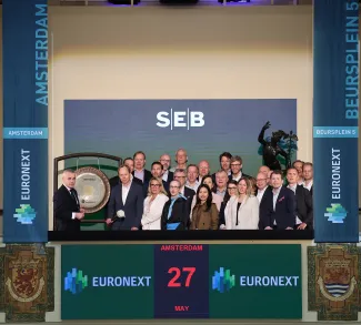 SEB welcomes large Nordic business delegation at Euronext Amsterdam
