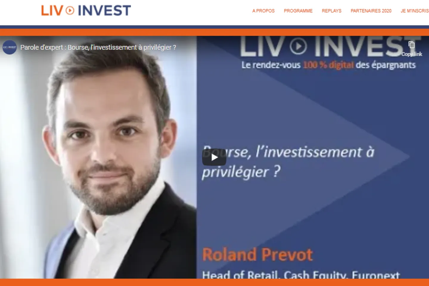 Roland Prevot - LIV INVEST